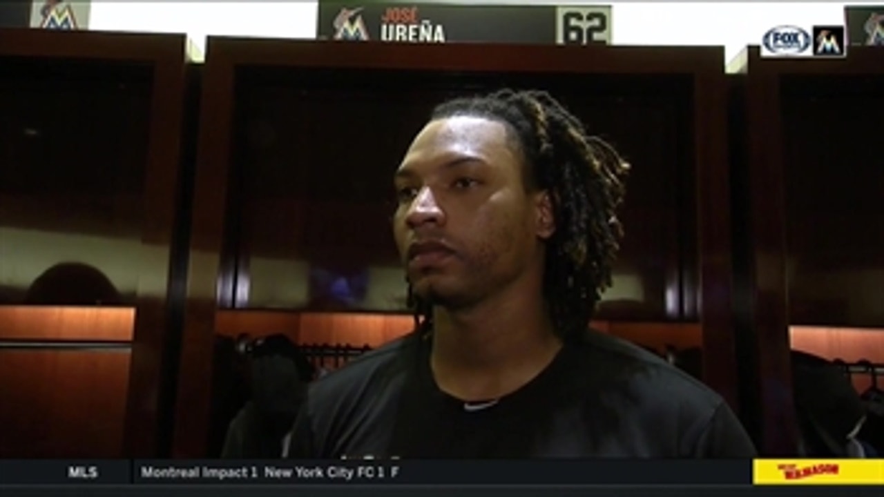 Jose Urena discusses pitching through some tightness, getting win