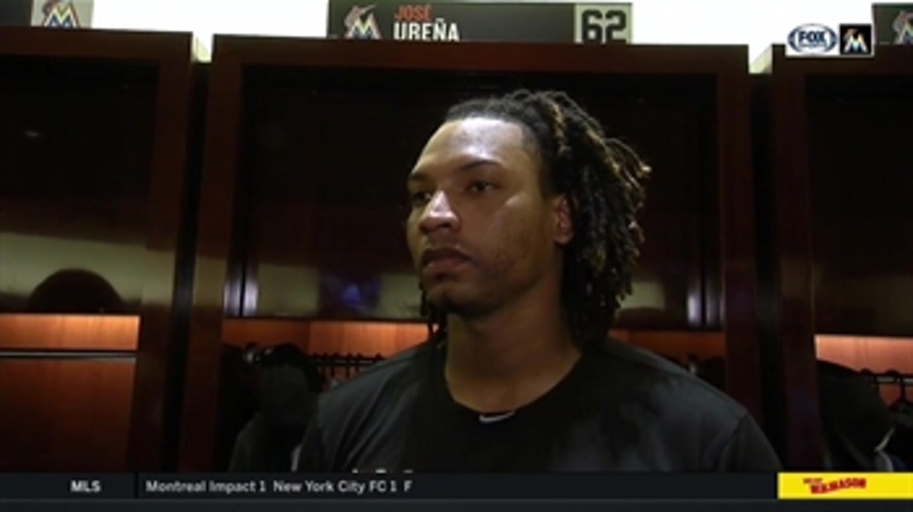 Jose Urena discusses pitching through some tightness, getting win