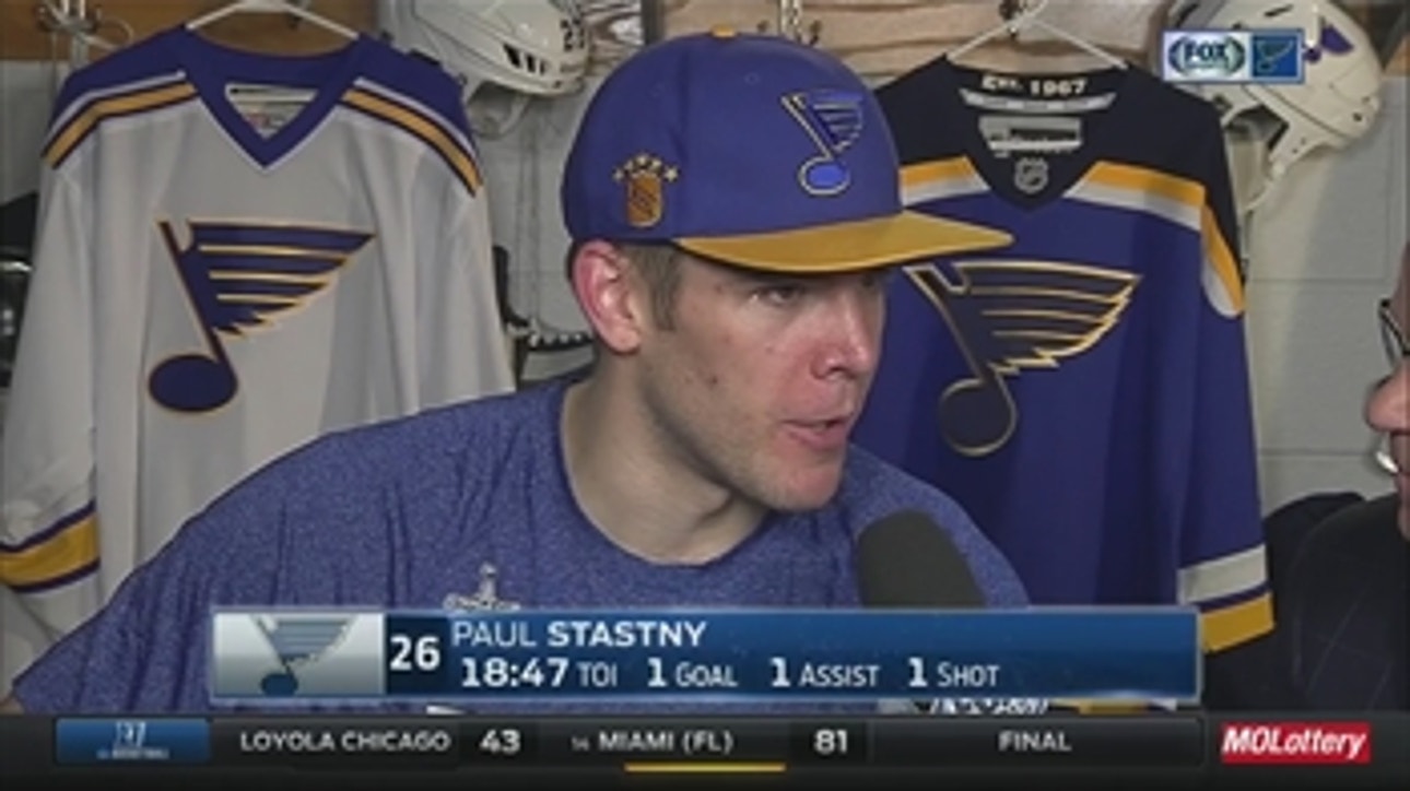 Stastny on scoring for Blues: 'I get lucky sometimes'