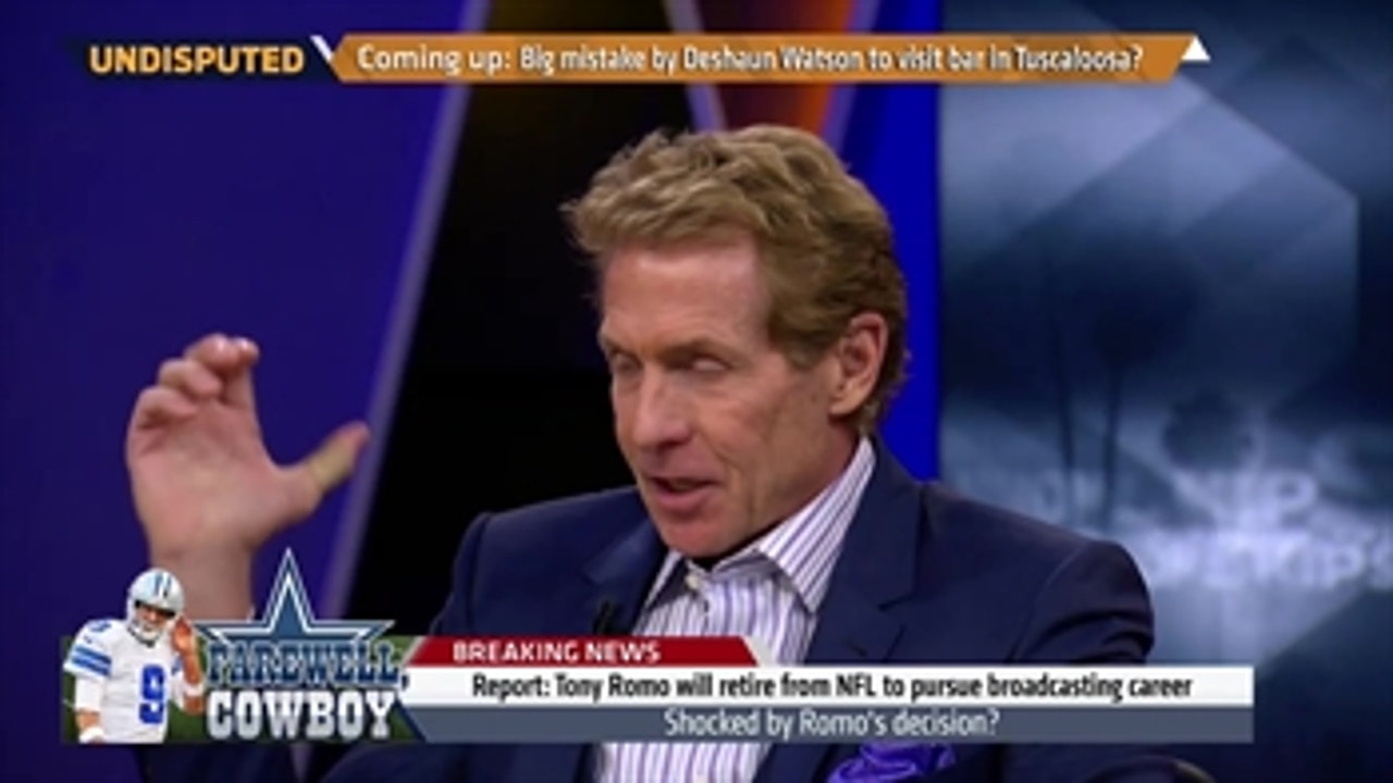 Tony Romo will reportedly retire and join the media - Skip Bayless reacts ' UNDISPUTED