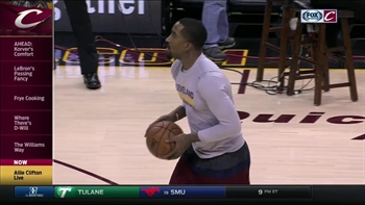 J.R. Smith gets shots up for first time since injury