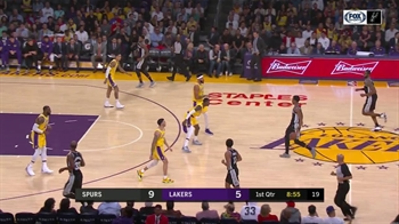 HIGHLIGHTS: DeMar DeRozan kiss off the glass, channeling Tim Duncan ' San Antonio Spurs at LA Lakers
