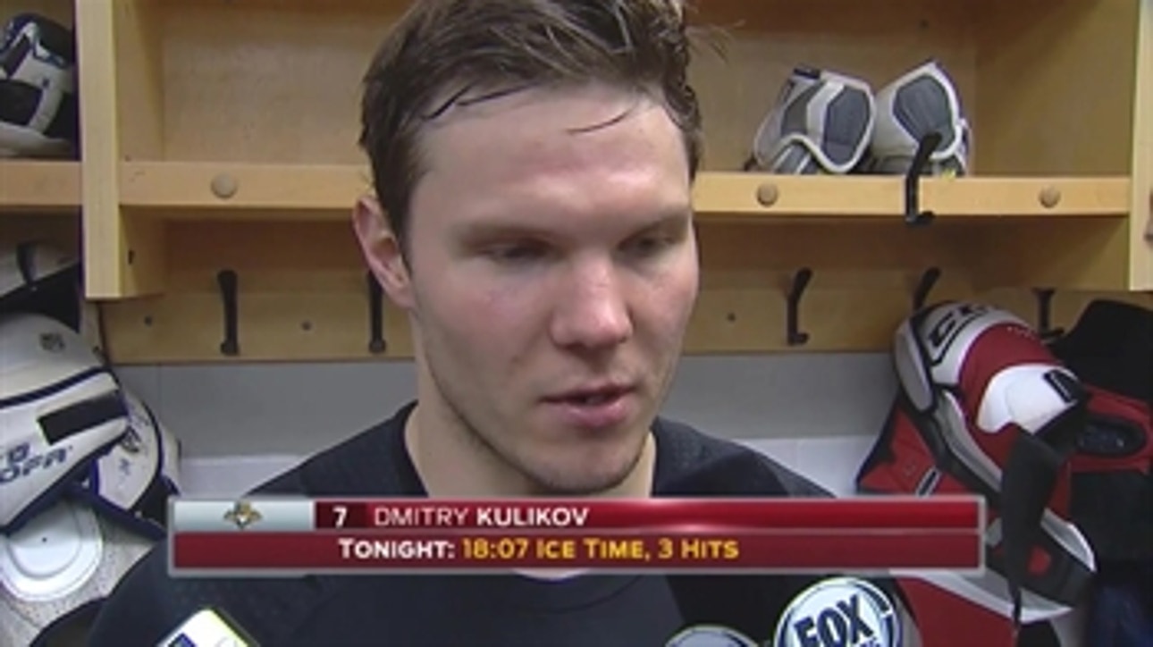 Dmitry Kulikov: We didn't come out the way we wanted