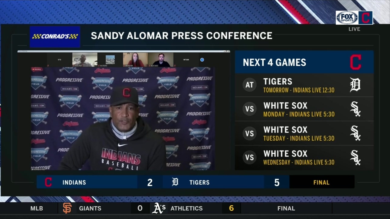 Before Tigers' rally, Sandy Alomar thought Indians 'were very fortunate to be in that game to begin with'