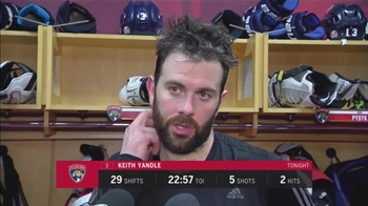 Keith Yandle says Panthers might have let off the gas late