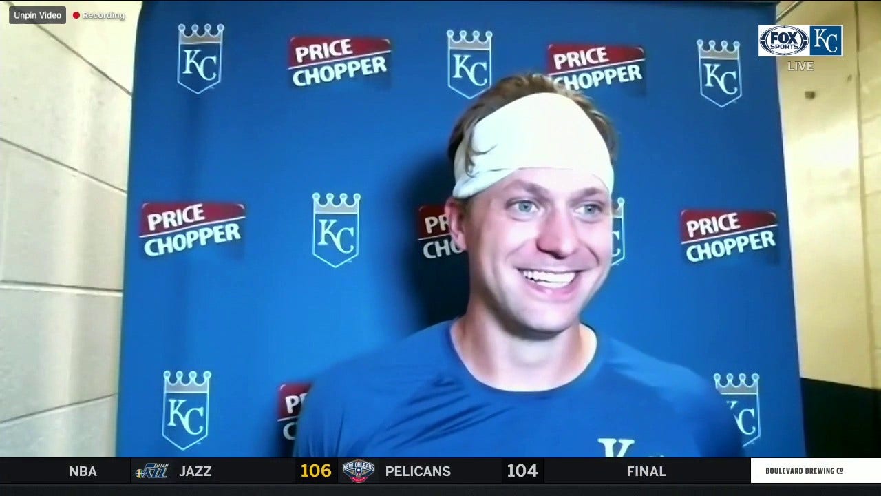 Rosenthal on picking up his first save as a Royal