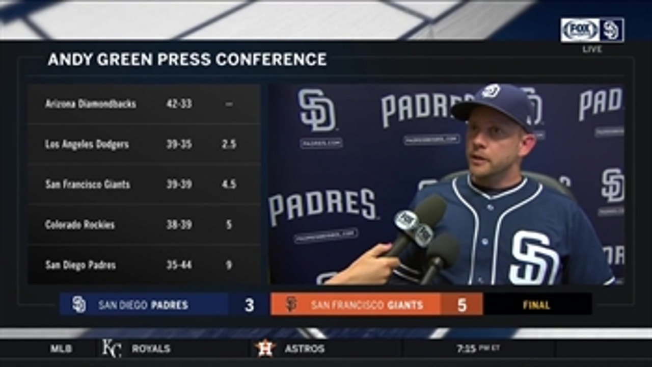 Andy Green gives an injury update on Jordan Lyles