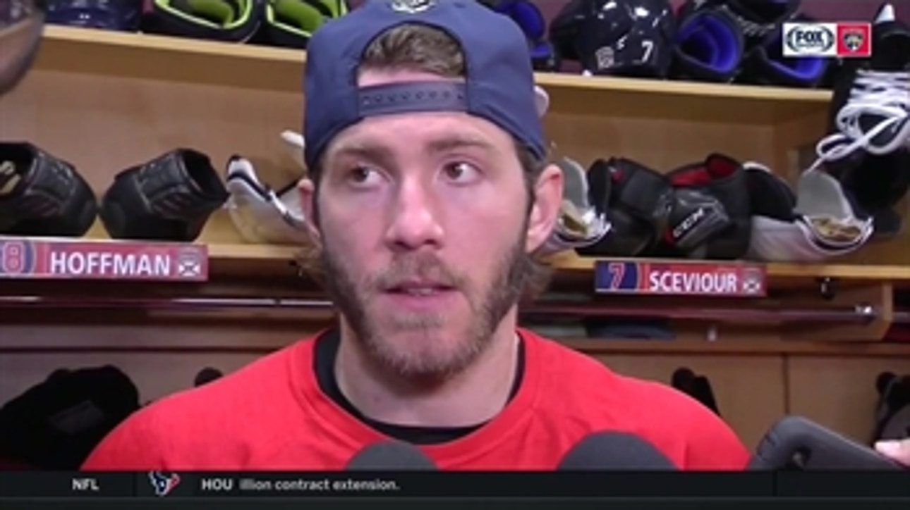 Mike Hoffman breaks down Panthers' win over Red Wings after his 3-point night