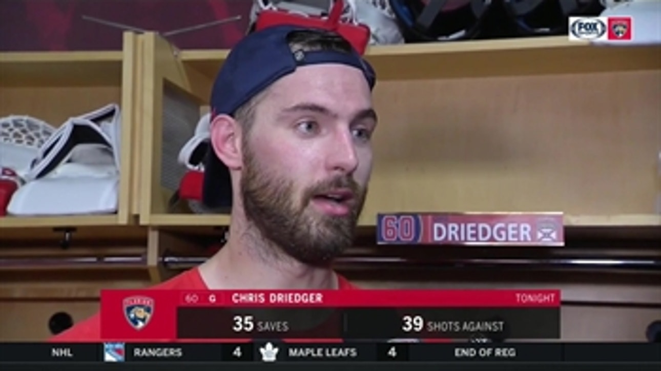 Chris Driedger discusses his night between the pipes, how Panthers turned it on to secure win
