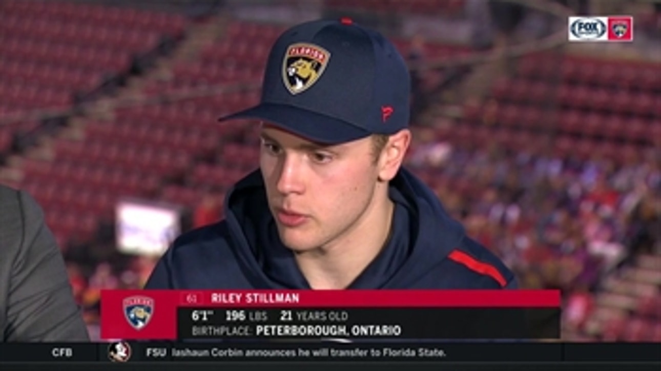 Riley Stillman discusses his impact after Panthers' 5-4 win
