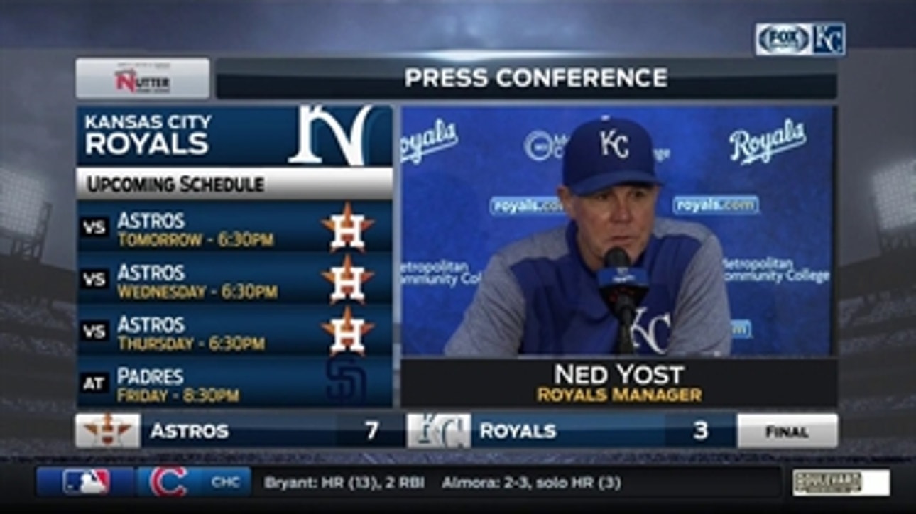 Yost on Royals becoming Astros' 11th straight victim