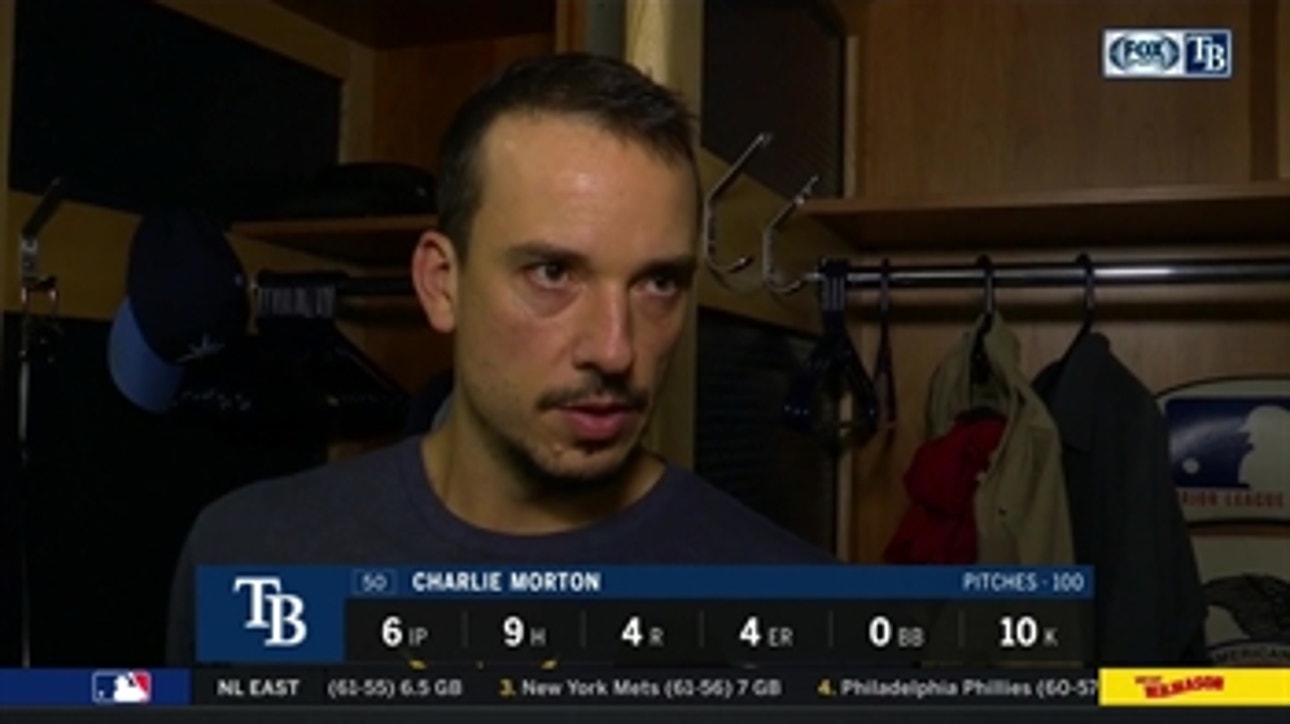 Charlie Morton assesses his performance after picking up his 13th win of the season
