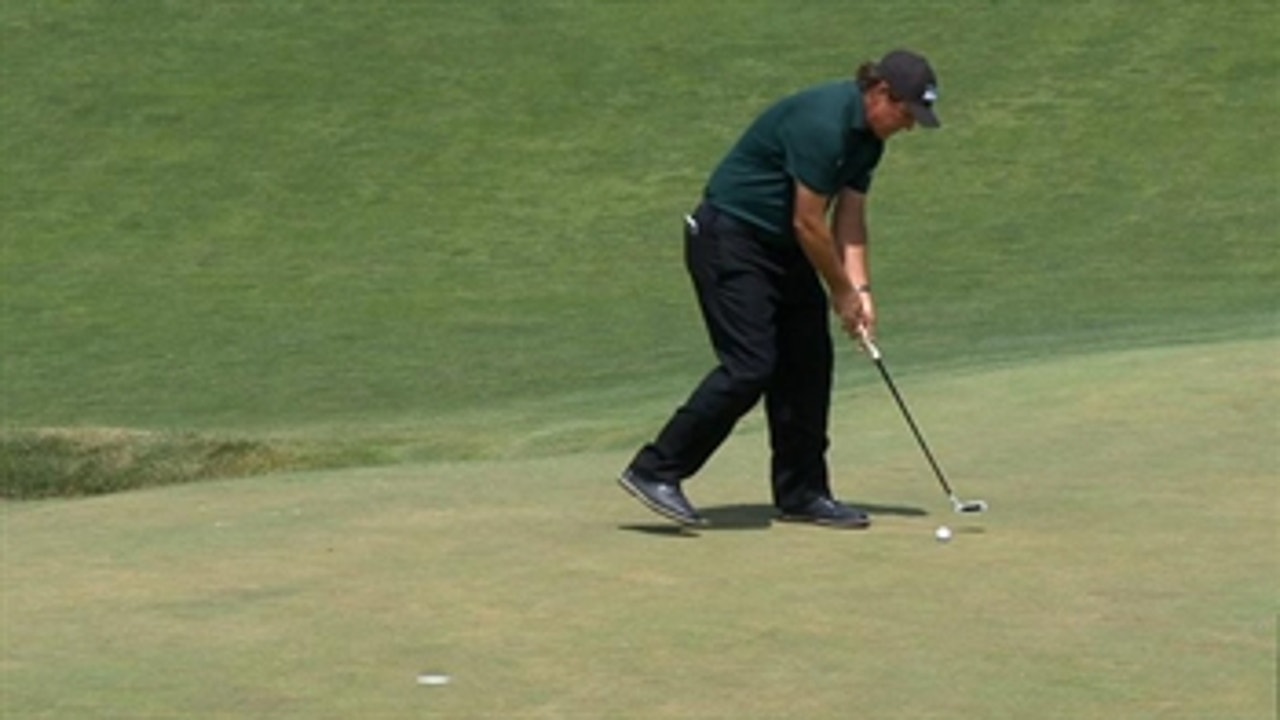 Phil Mickelson given two-stroke penalty for putting ball before it stops moving