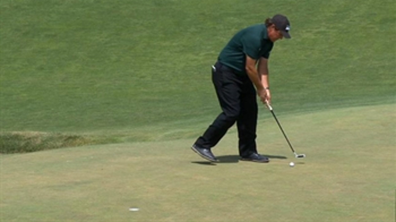 Phil Mickelson given two-stroke penalty for putting ball before it stops moving
