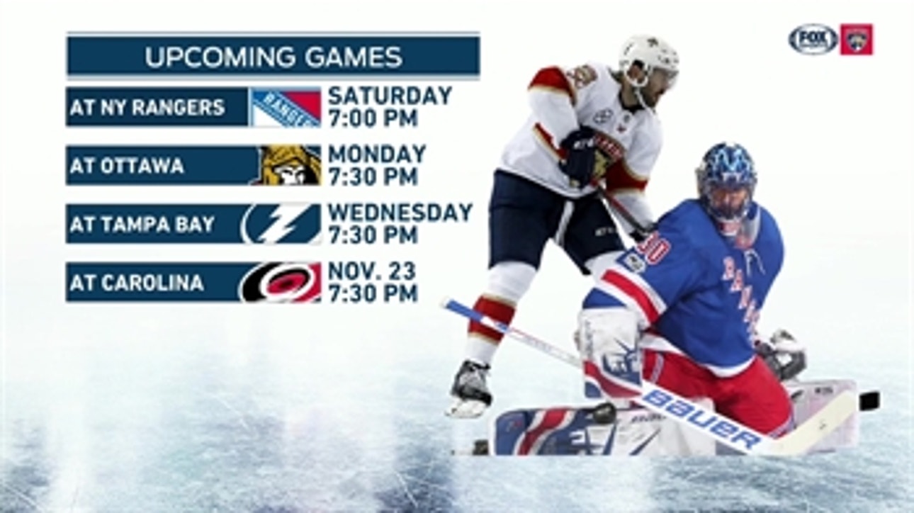 Panthers head to Madison Square Garden to take on the Rangers