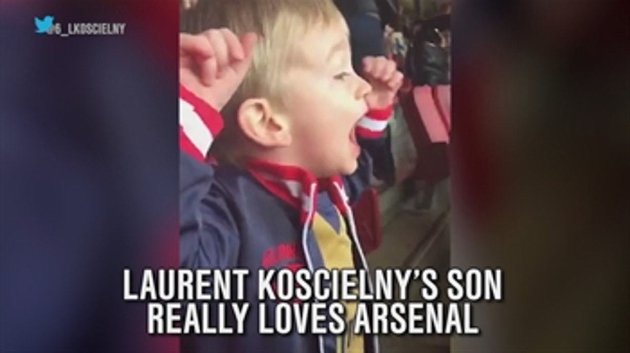 Laurent Koscielny's son really, really likes Arsenal