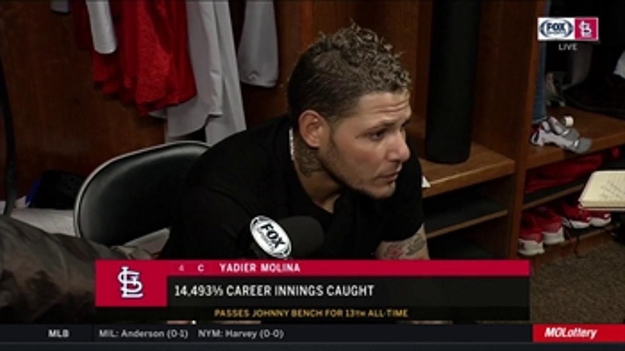 Yadier Molina: 'It's an honor' to pass Johnny Bench on career innings caught list