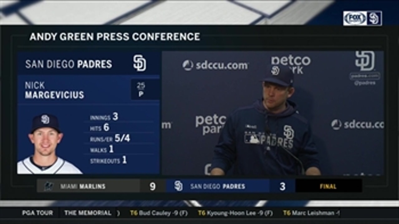 Andy Green answers questions after Padres loss to Marlins