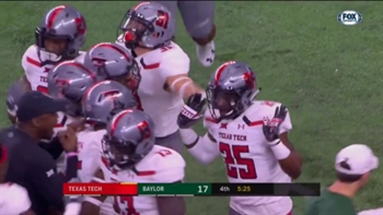 WATCH: Texas Tech's Douglas Coleman takes ball away and runs in for the score