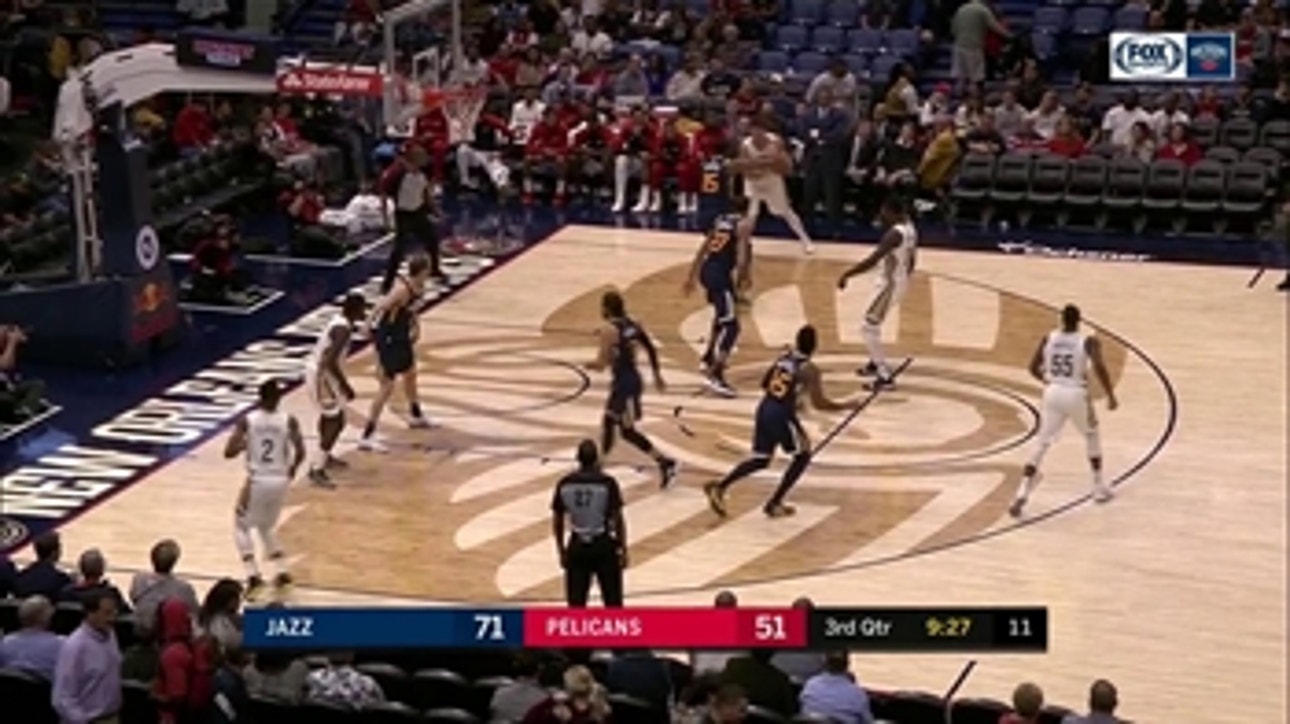 HIGHLIGHTS: Nikola Mirotic finds the rebound and goes back up for two ' Utah Jazz at New Orleans Pelicans