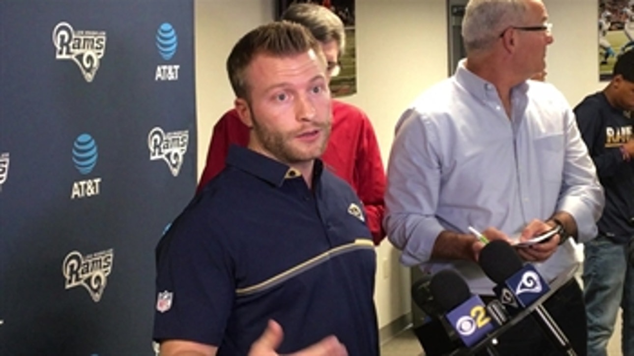 Rams coach Sean McVay talks about what Robert Woods brings to LA