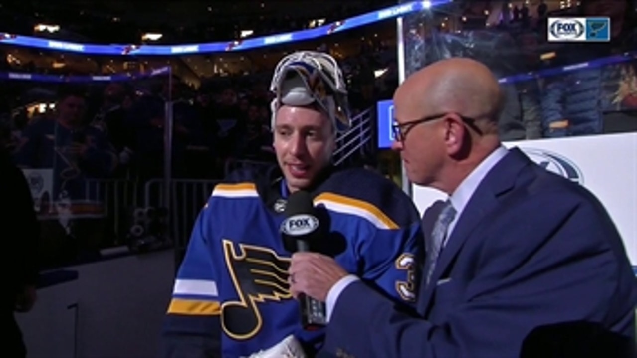 Chad Johnson: 'It's pretty special' to get first shutout with Blues