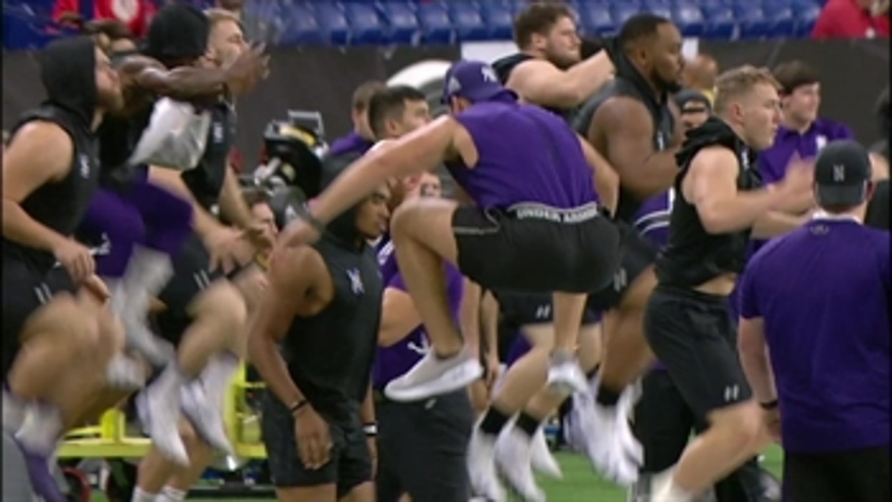 Northwestern's mega-jacked strength coach is HYPED for the Big Ten Championship Game