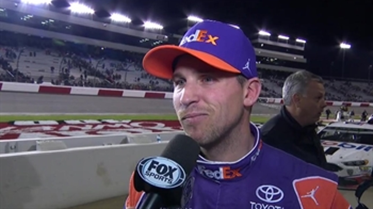 Denny Hamlin talks disappointment on coming third behind Kyle Busch | 2018 RICHMOND  | FOX NASCAR