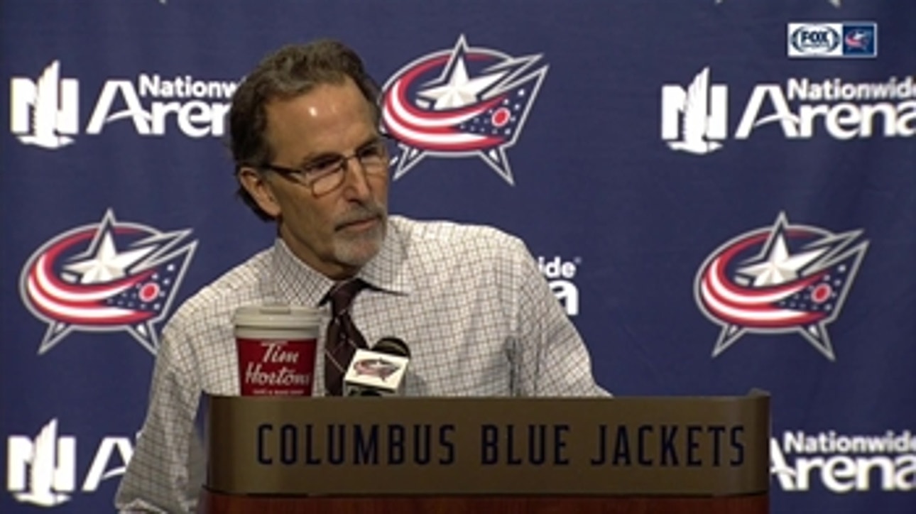 John Tortorella displeased after the game, still gives credit to Bobrovsky on helping the Blue Jackets gain a point