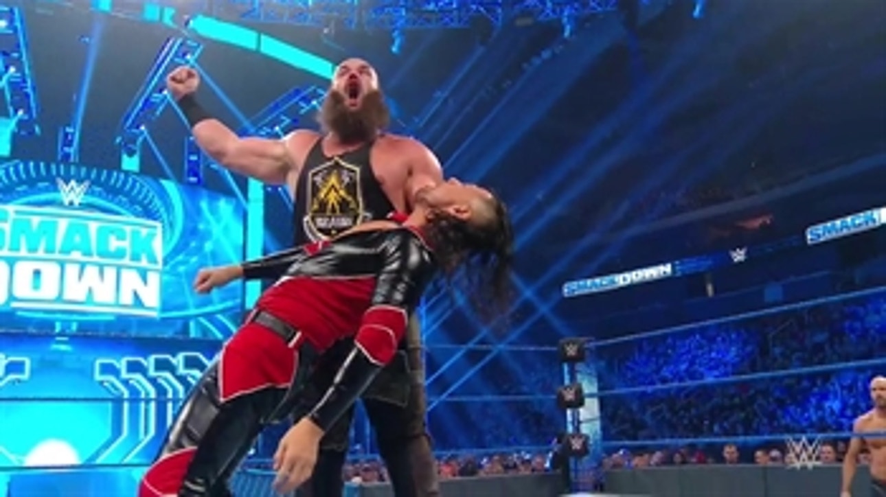 Braun Strowman beats Shinsuke Nakamura despite the efforts of Sami Zayn and Cesaro