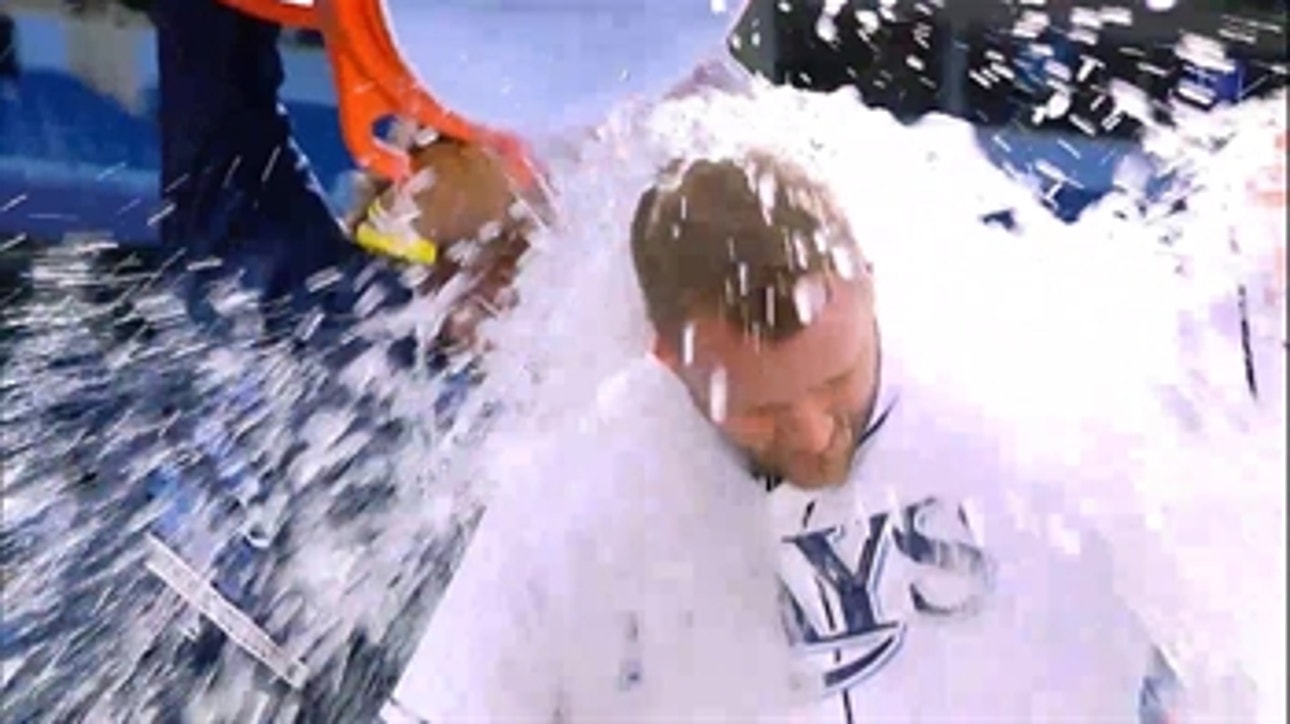Brad Boxberger iced down after 40th save