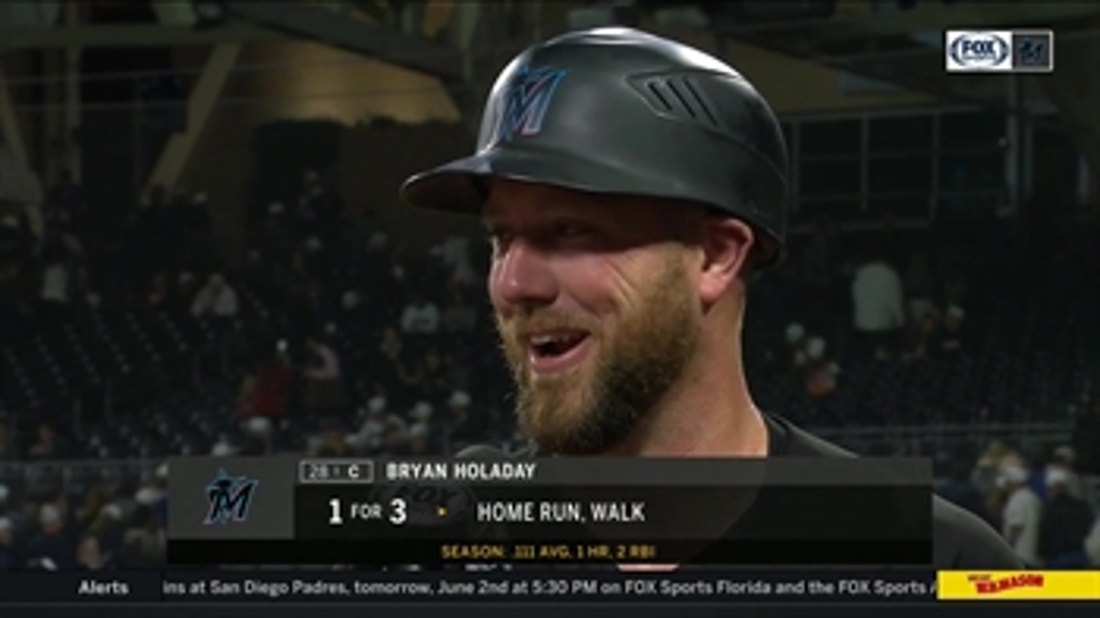 Bryan Holaday reflects on his excitement after recording first home run of the season