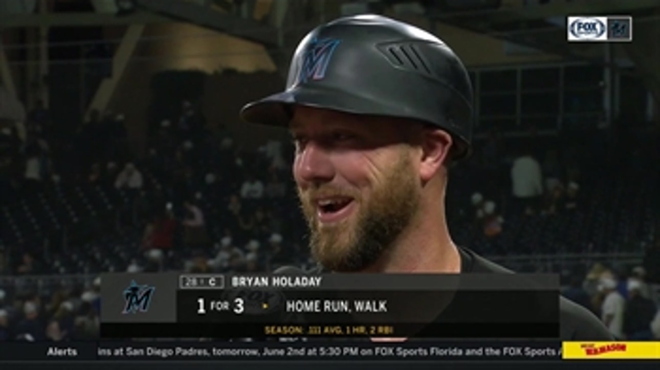Bryan Holaday reflects on his excitement after recording first home run of the season