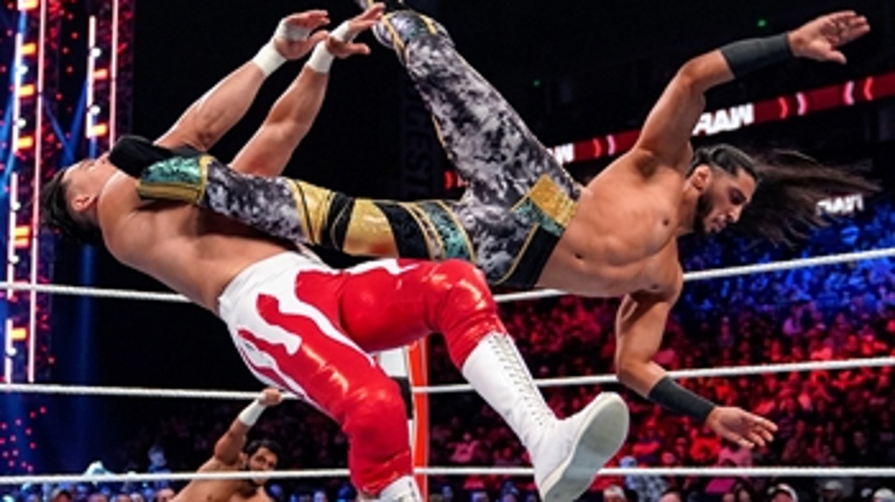 Mansoor & Mustafa Ali vs. Angel Garza & Humberto Carrillo: Raw, Oct. 4, 2021