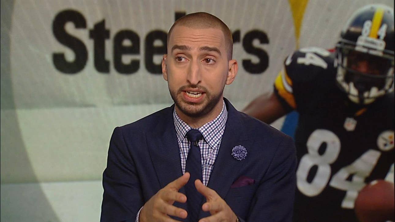 Nick Wright on Antonio Brown addressing the media after 'trade me' tweet ' NFL ' FIRST THINGS FIRST