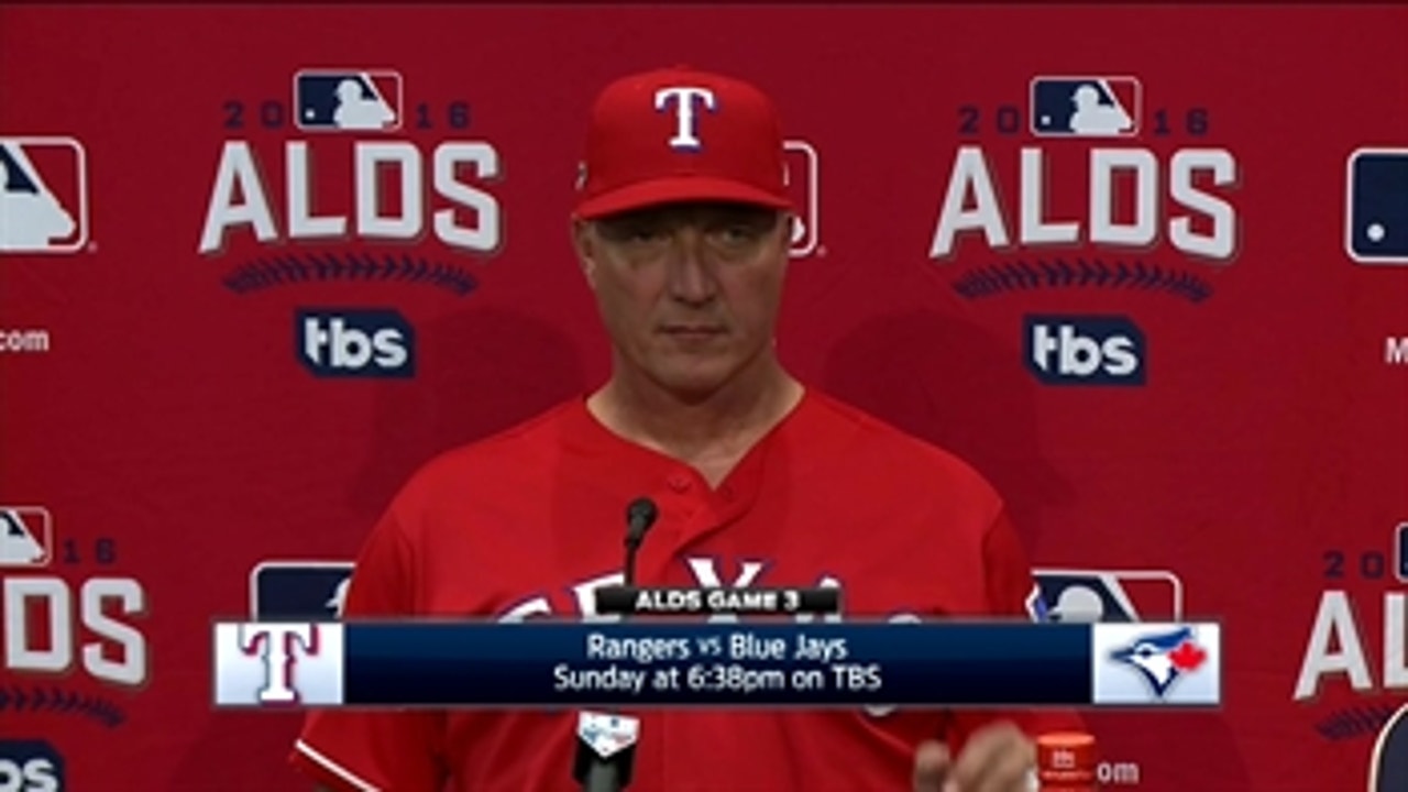 Jeff Banister on opportunities in Game 2 loss to Toronto