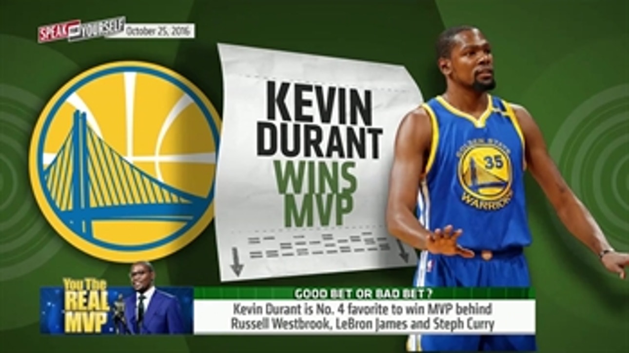 Kevin Durant will win the MVP award in his first year with the Warriors | SPEAK FOR YOURSELF