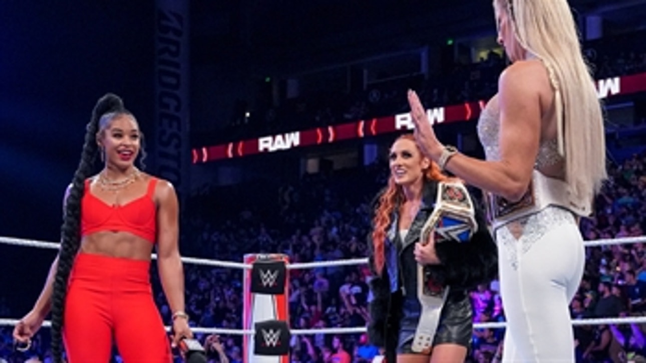 Becky Lynch, Bianca Belair and Charlotte Flair have a heated exchange: Raw, Oct. 4, 2021