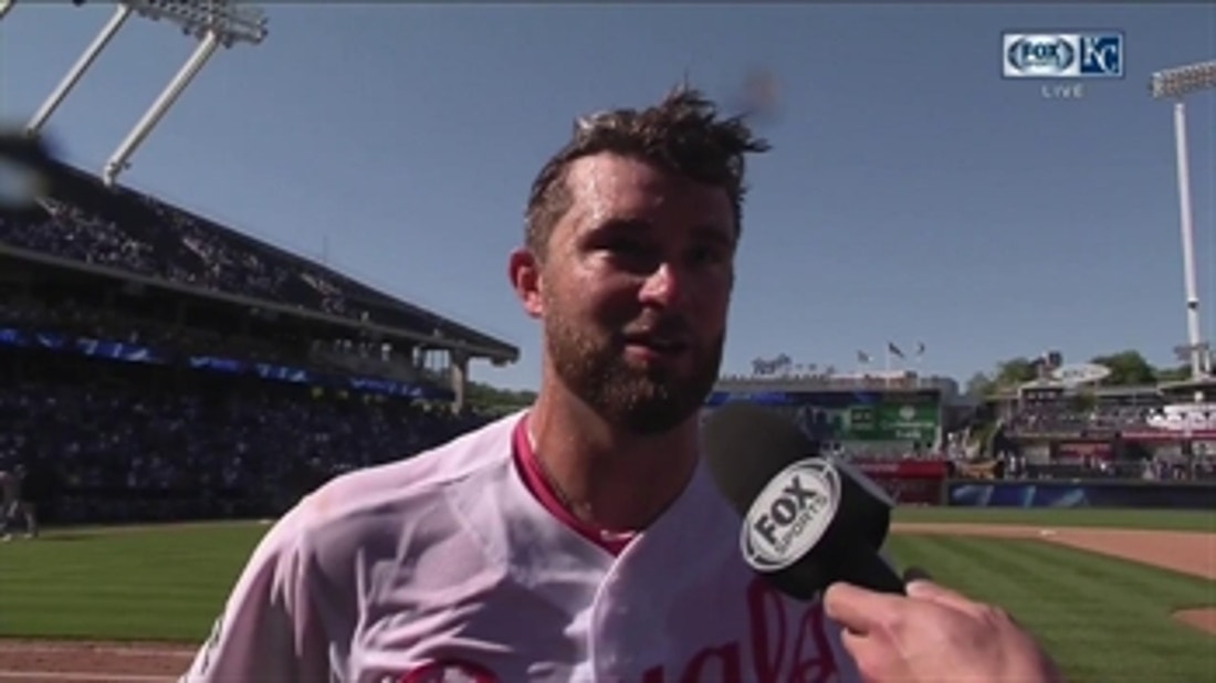 After hitting a homer on Mother's Day, Drew Butera gives his mom a shoutout