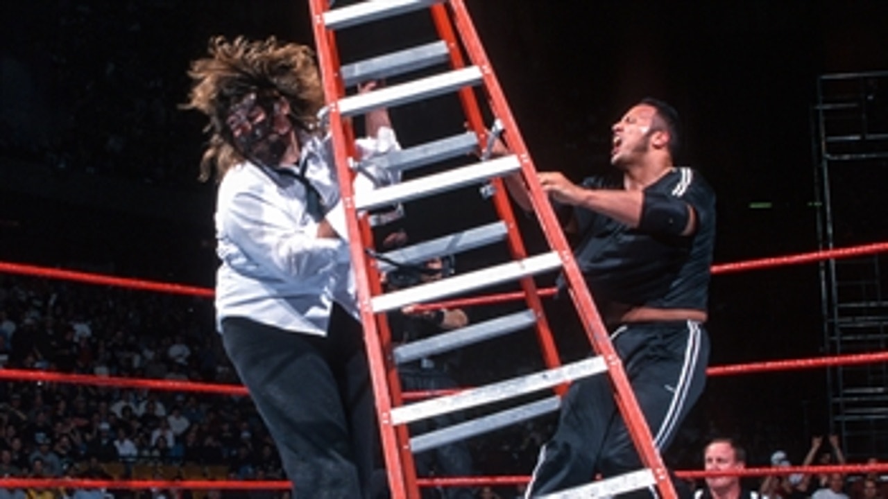 Mankind vs. The Rock WWE Title Ladder Match Raw Feb. 15 1999 Full Match