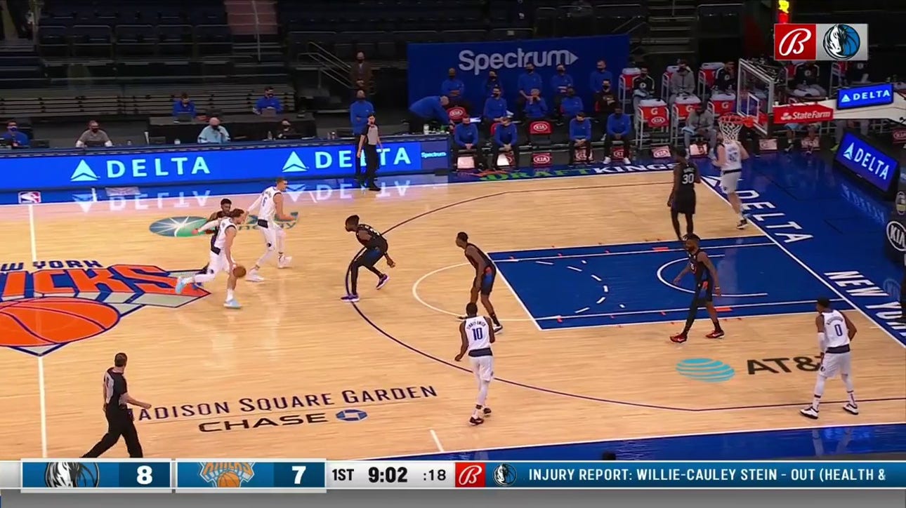 HIGHLIGHTS: Kristaps Porzingis is on the receiving end of a lob Dunk