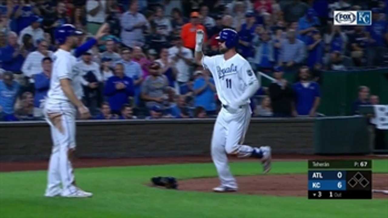 WATCH: Starling rips double, then scores on an error
