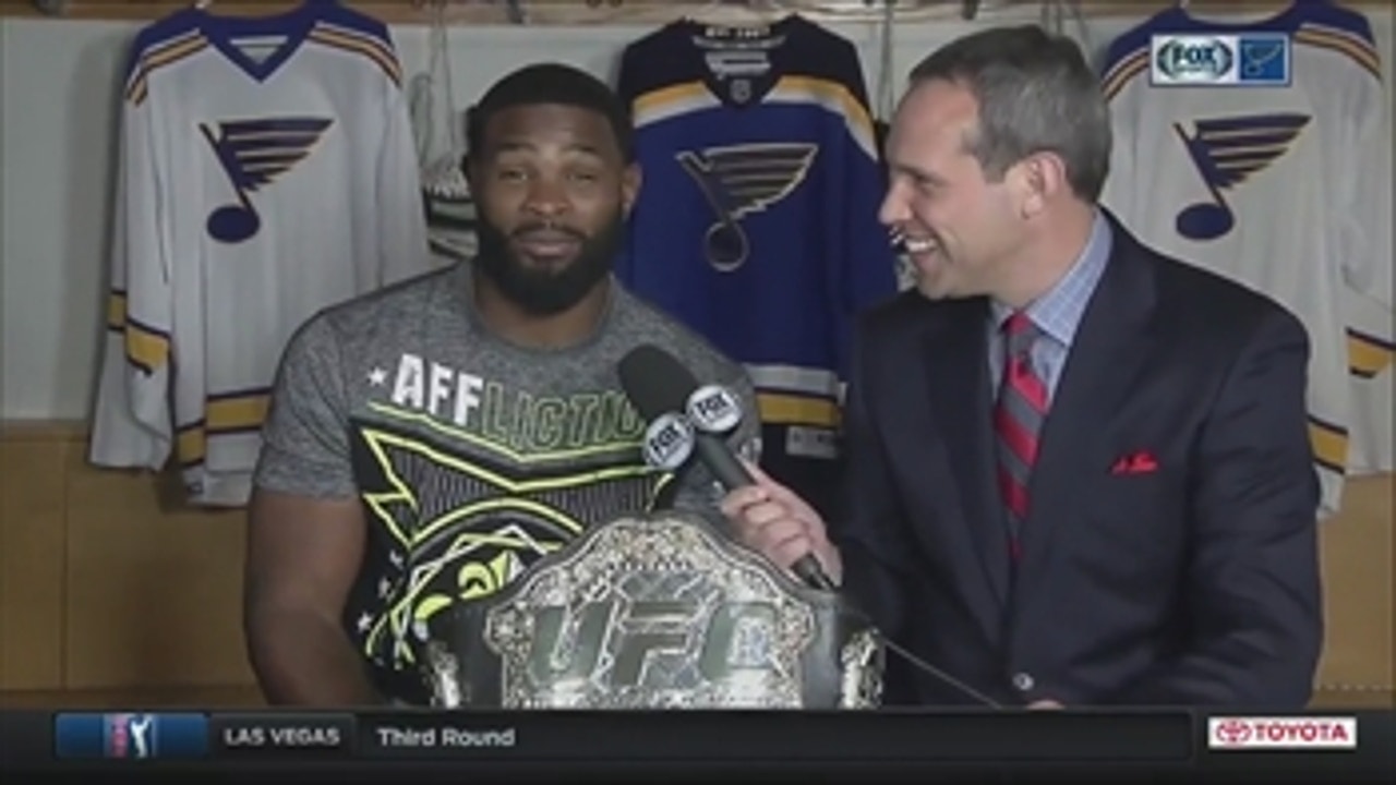 Tyron Woodley visits Scottrade as he preps for UFC 205
