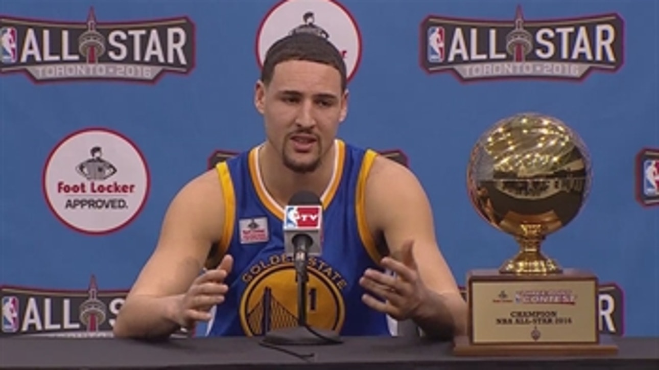 Klay Thompson was happy to get the best of Stephen Curry