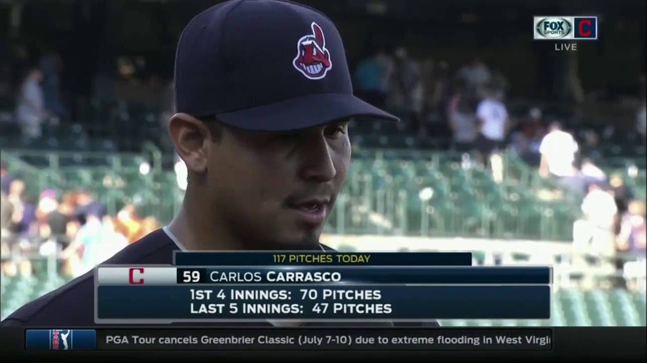 Carrasco says everything was working after complete game shutout