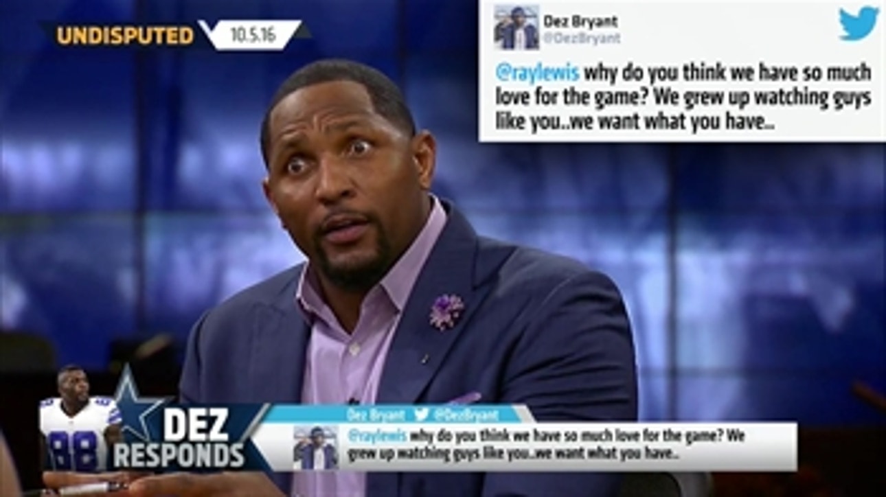 Dez Bryant tweeted Ray Lewis directly, here's his impassioned response ' UNDISPUTED