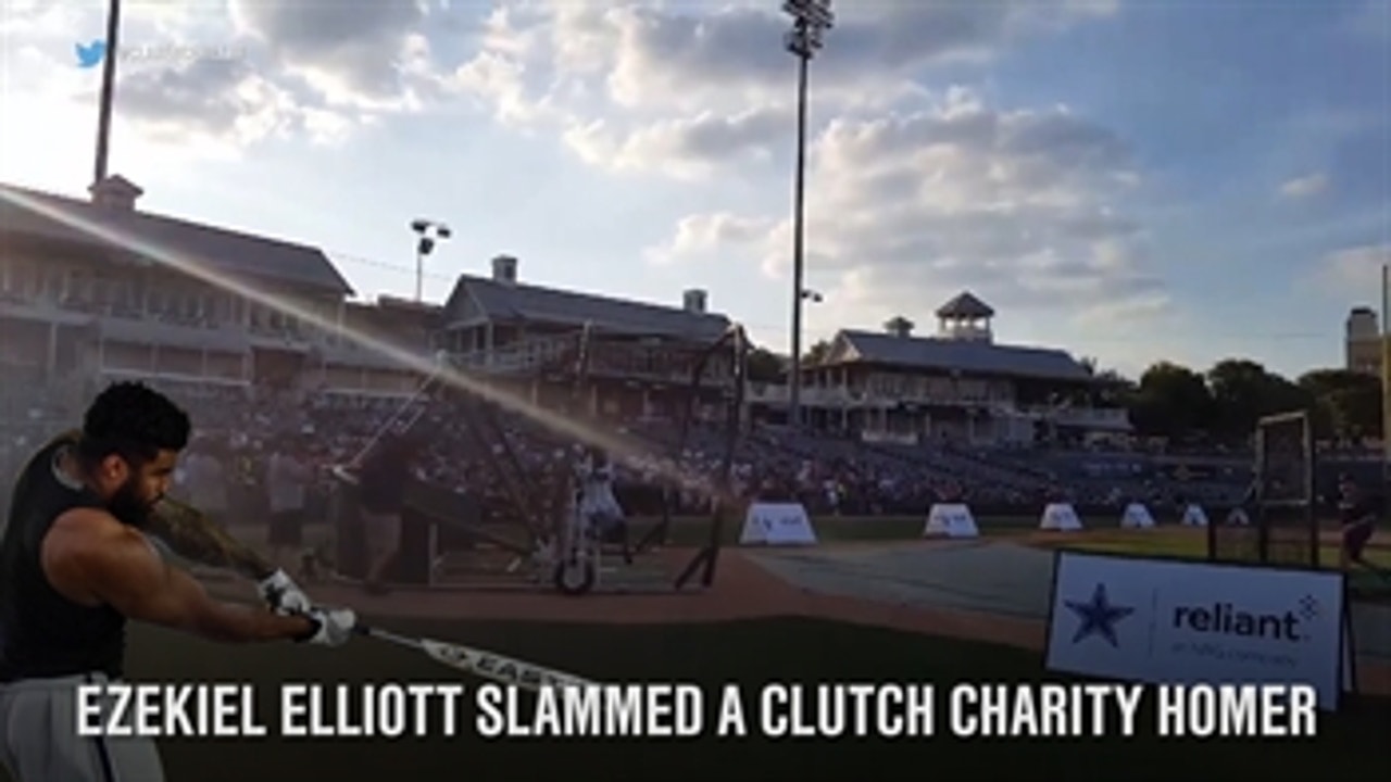Ezekiel Elliott hit a clutch home run for charity