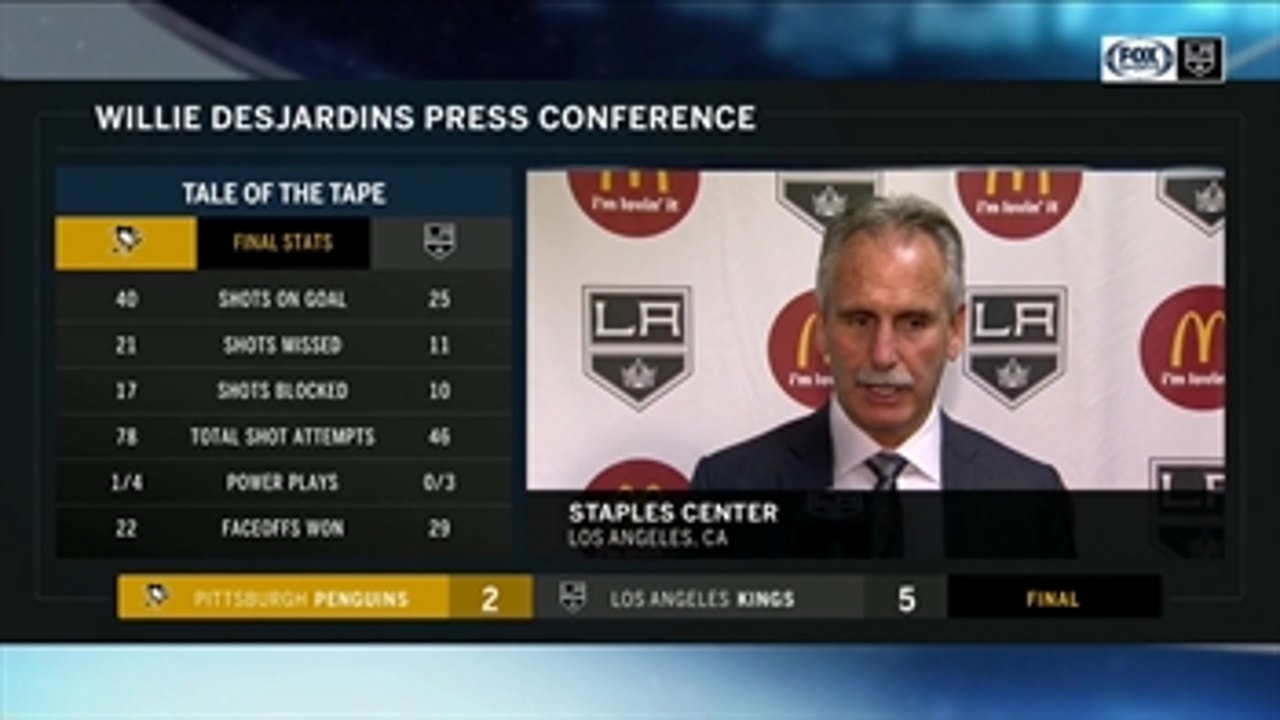 Willie Desjardins excited about complete team effort from LA Kings