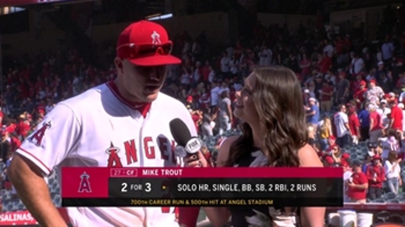 Mike Trout on Shohei Ohtani's afternoon: I was getting bored in the outfield