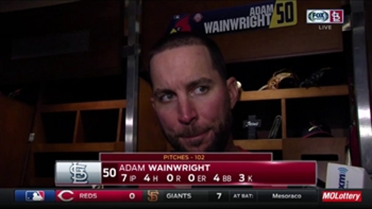 Adam Wainwright: 'Any time there's zeros up there, that's what a pitcher's aiming for'